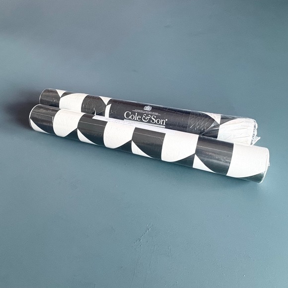 NEW Cole & Son Wallpaper | Frontier Tile 89/7028 | 2 Rolls | Black Geometric II - Picture 7 of 7